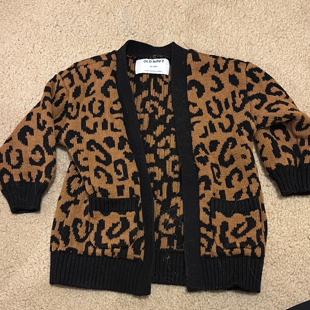 Old Navy Leopard Print Cardigan